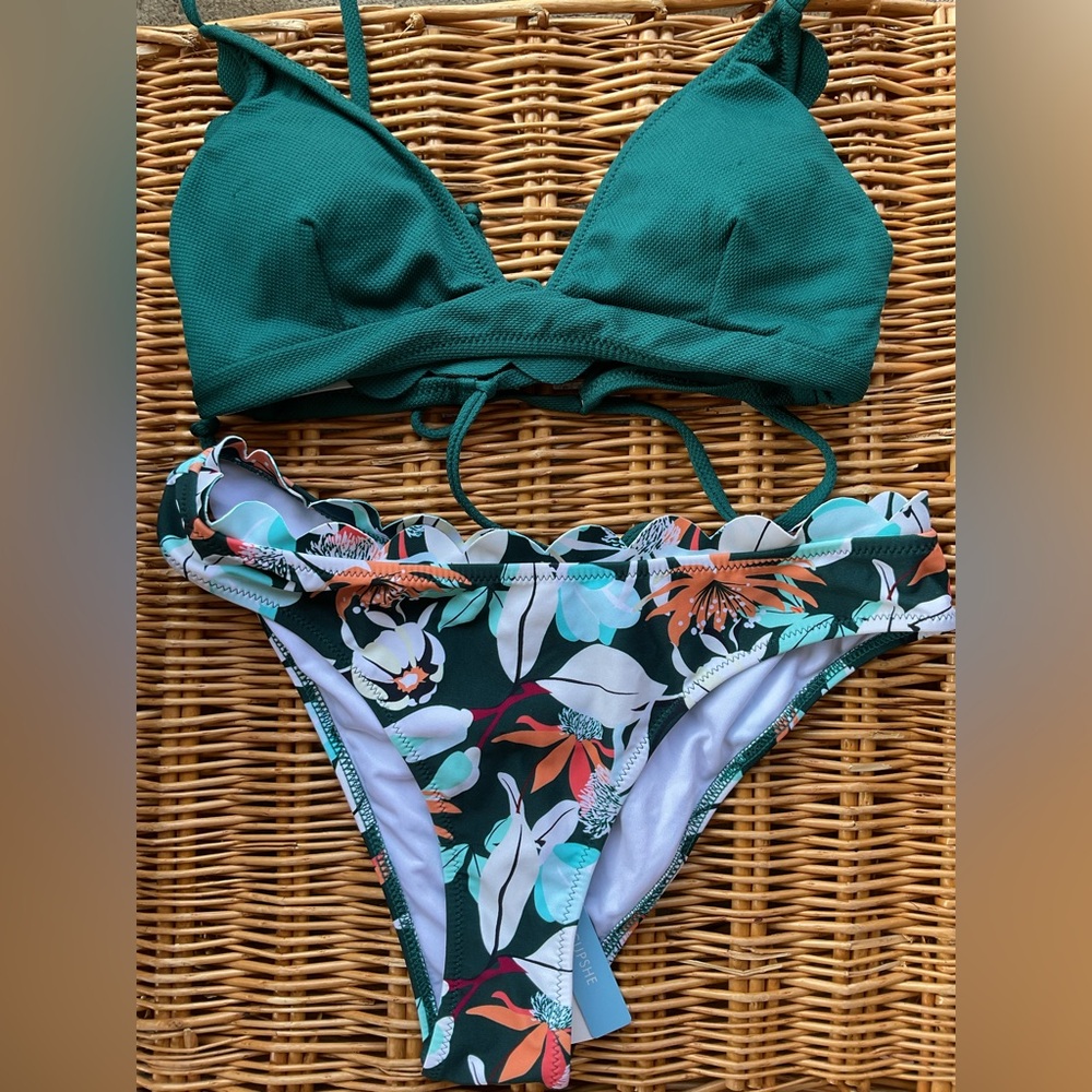 Cupshe Tropical Print Bikini Set